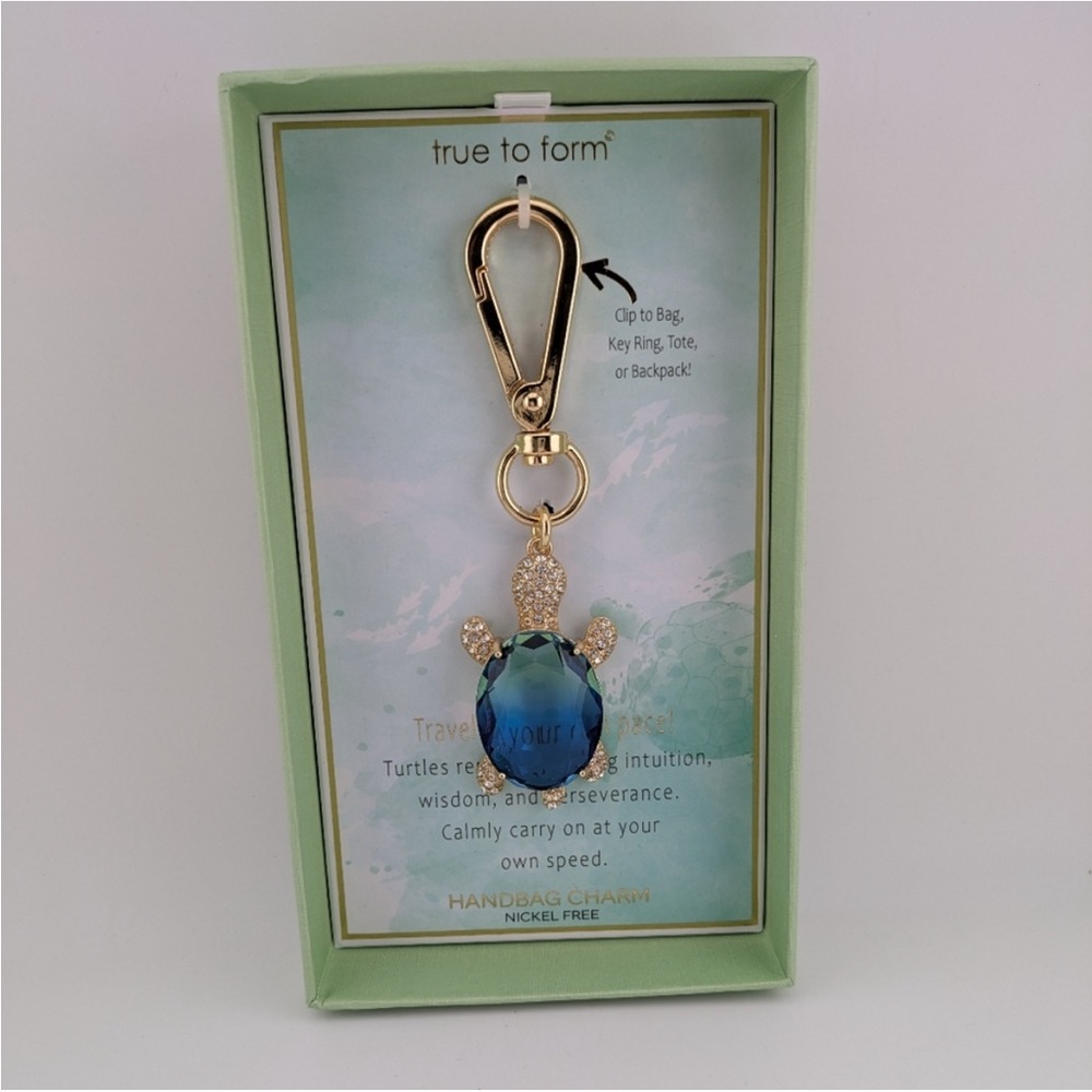 Turtle Rhinestone Purse Charm